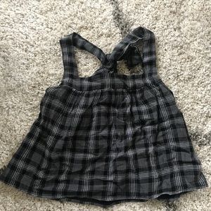 Urban Outfitters Plaid Top with bow